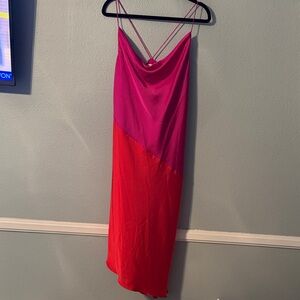 Target Asymmetrical Dress in Pink and Red